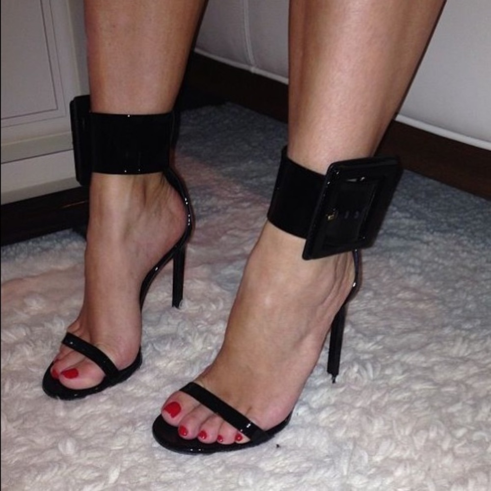 Gucci ankle strap heels